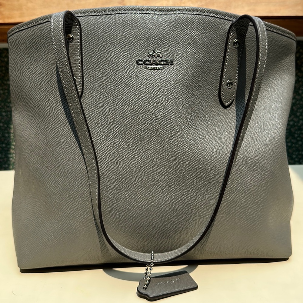 Gray Coach Tote